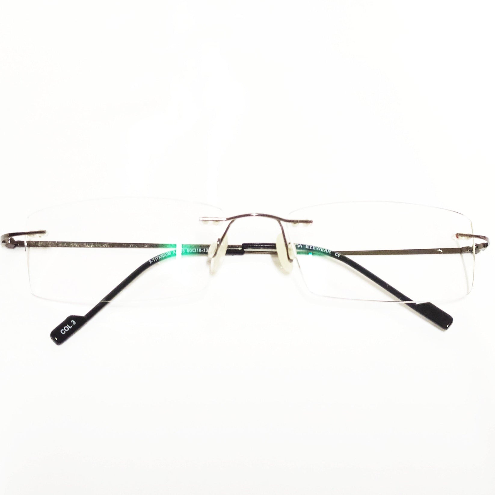 Grey Rimless Computer Glasses with Anti Glare Coating Lens – Glasses ...