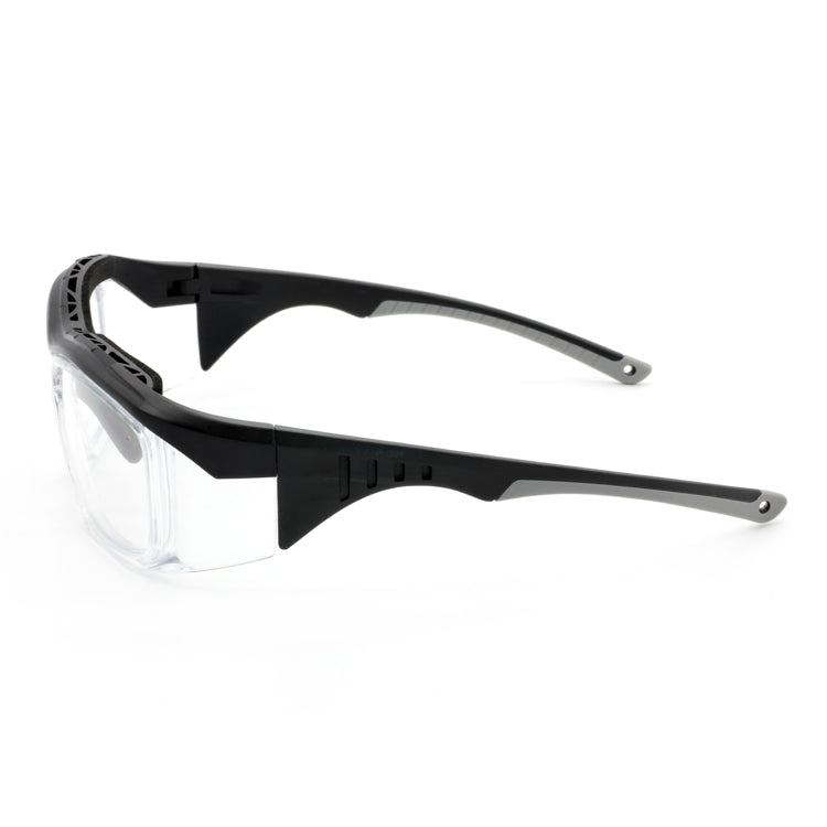 EYESafety Prescription Safety Glasses Black Grey Clear Eyewear