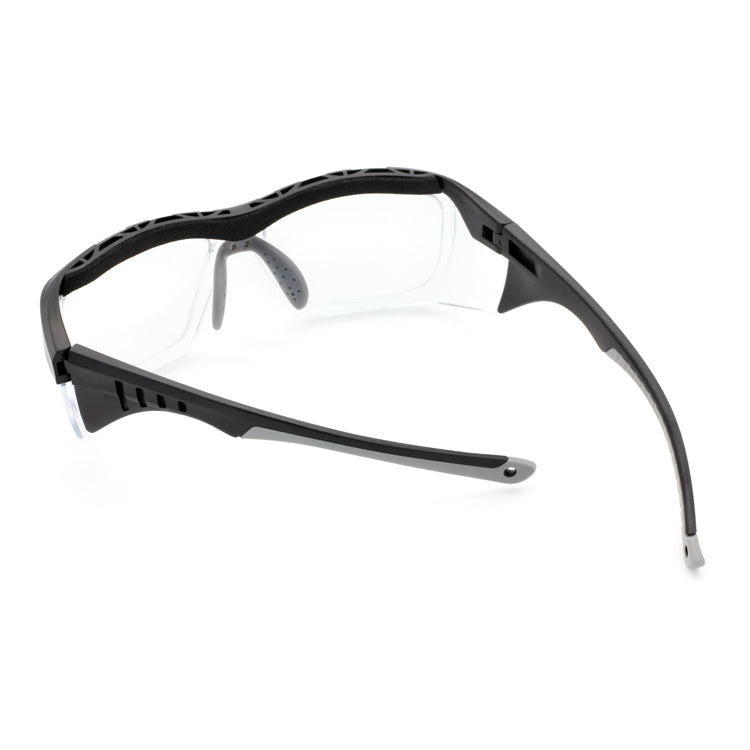 EYESafety Prescription Safety Glasses Black Grey Clear Eyewear