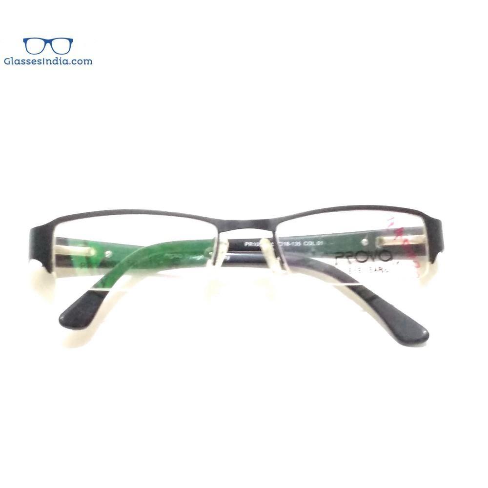 Black Supra Half Frame Blue Light Blocker Computer Glasses PR10001 - Glasses India Online