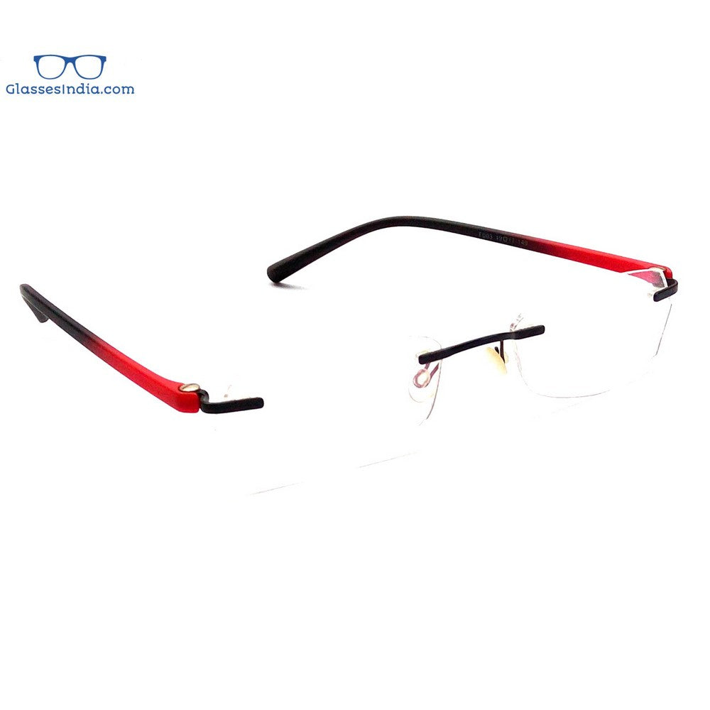 Red Rimless Computer Glasses F003RD