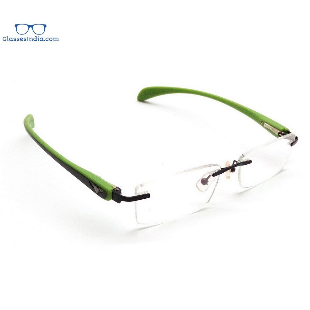 Green Rimless Blue Light Blocker Computer Glasses PF2257GR - Glasses India Online