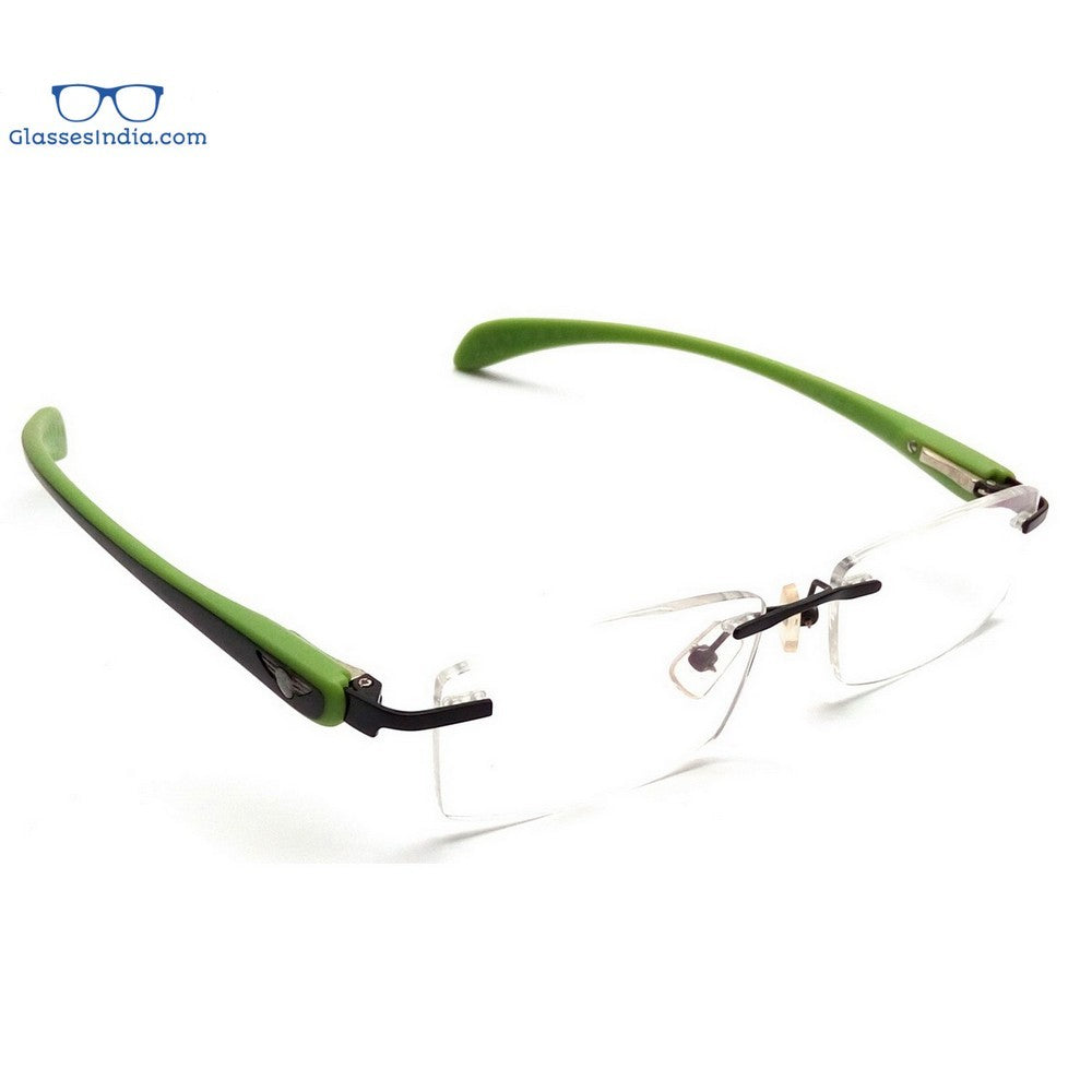 Green Rimless Blue Light Blocker Computer Glasses PF2257GR - Glasses India Online