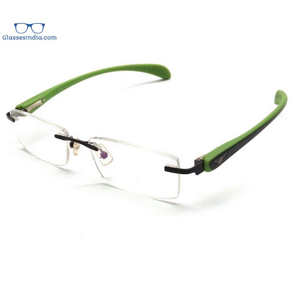 Green Rimless Blue Light Blocker Computer Glasses PF2257GR - Glasses India Online