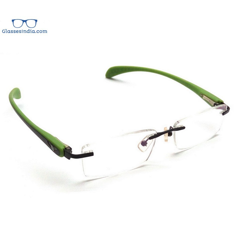 Green Rimless Blue Light Blocker Computer Glasses PF2257GR - Glasses India Online