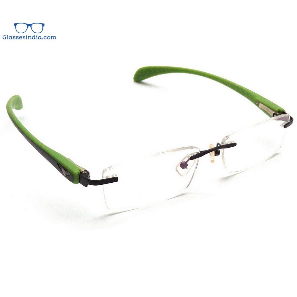 Green Rimless Blue Light Blocker Computer Glasses PF2257GR - Glasses India Online