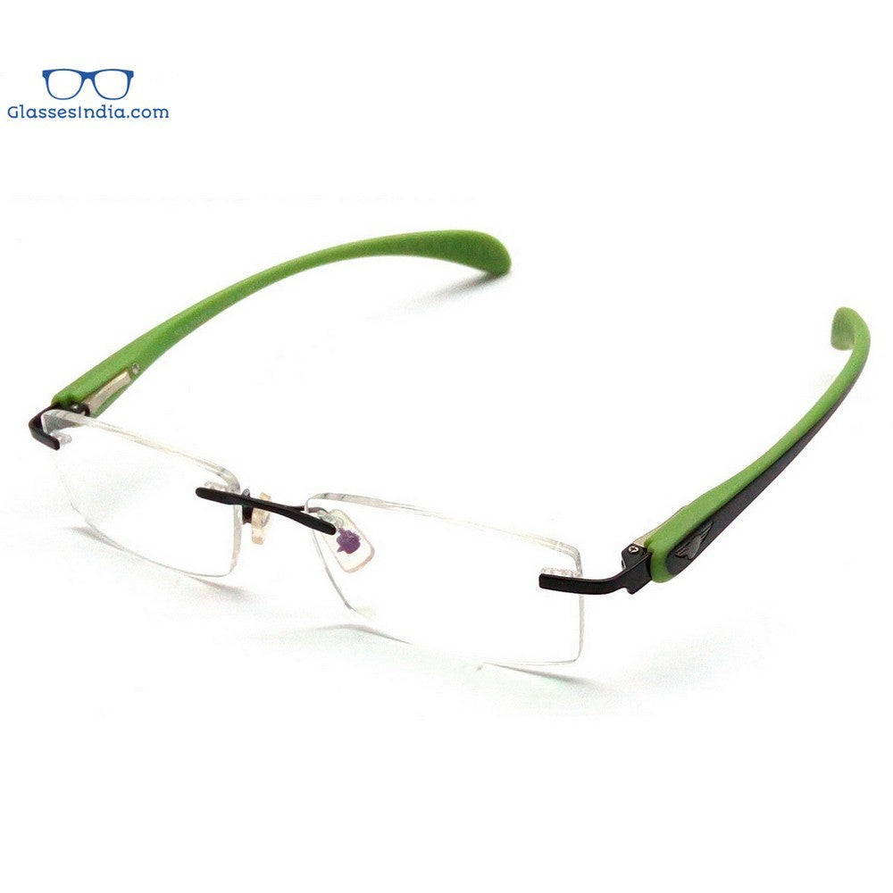 Green Rimless Blue Light Blocker Computer Glasses PF2257GR - Glasses India Online