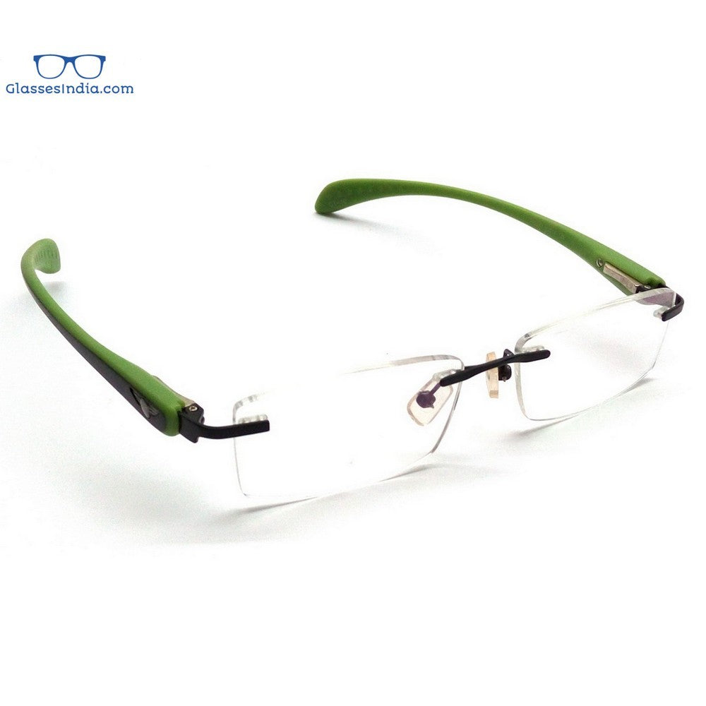 Green Rimless Blue Light Blocker Computer Glasses PF2257GR - Glasses India Online