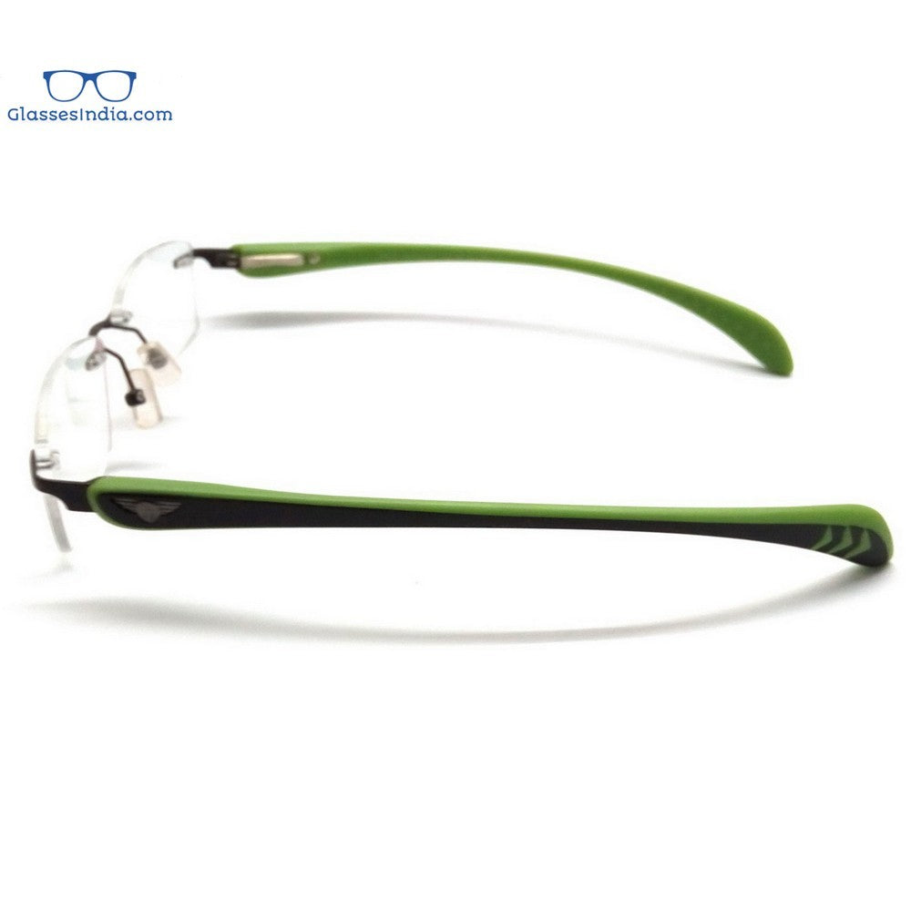 Green Rimless Blue Light Blocker Computer Glasses PF2257GR - Glasses India Online