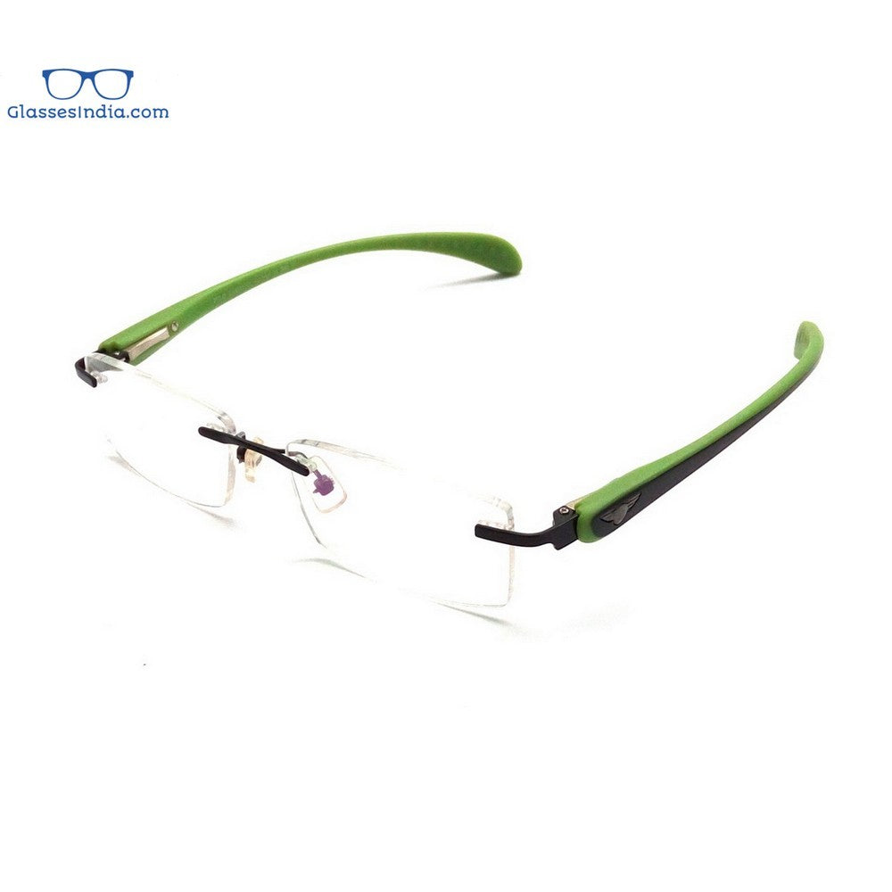 Green Rimless Blue Light Blocker Computer Glasses PF2257GR - Glasses India Online